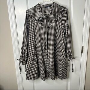 Ruffle Gingham Smock Babydoll Dress